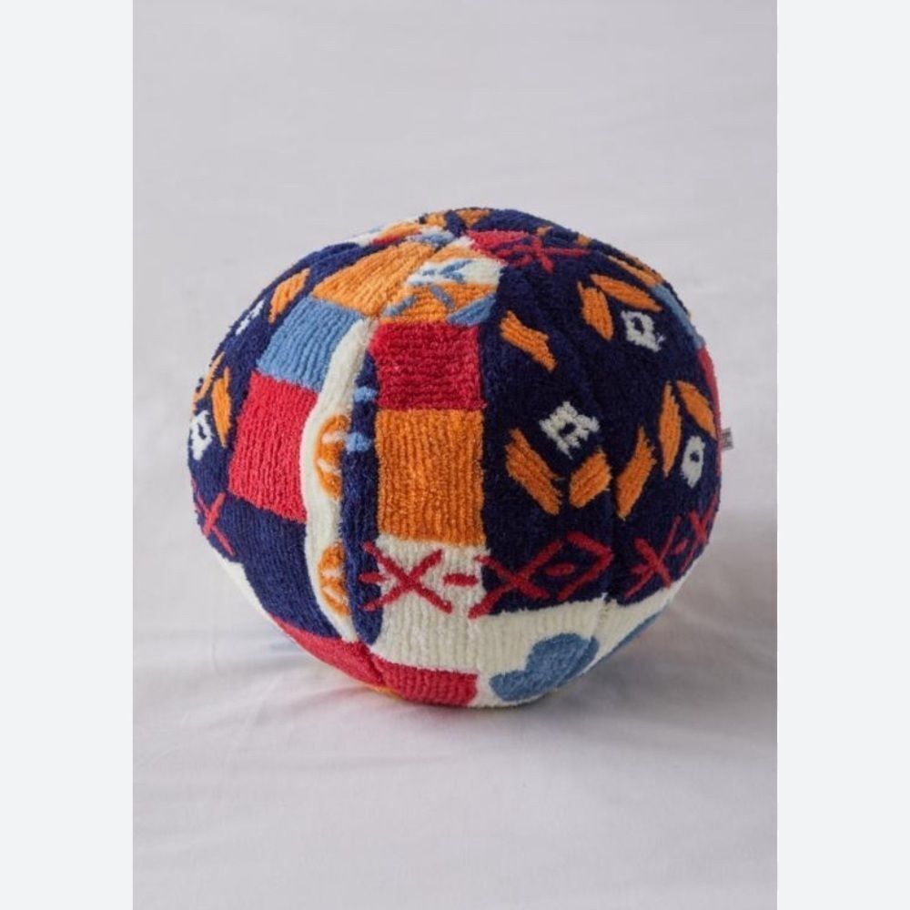 Fair Isle Printed Ball Throw Pillow Urban Outfitters